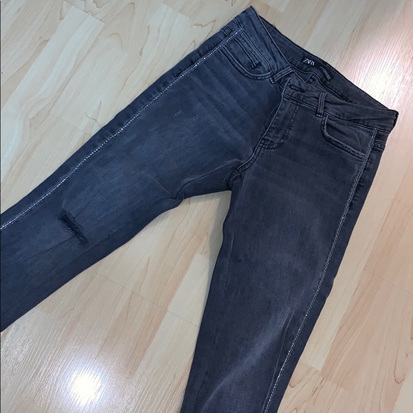 Zara jeans with Crystals on side - Picture 7 of 10
